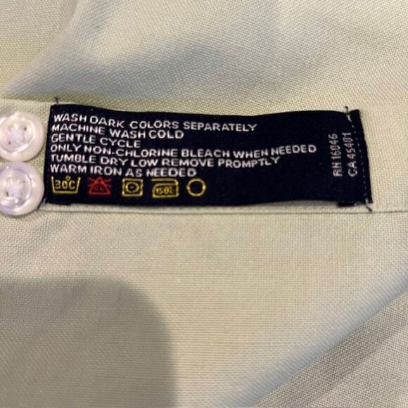 Nautica Men's Vintage Oxford Light Green Button Down Shirt Size 16 1/2 32-33 - Picture 6 of 9